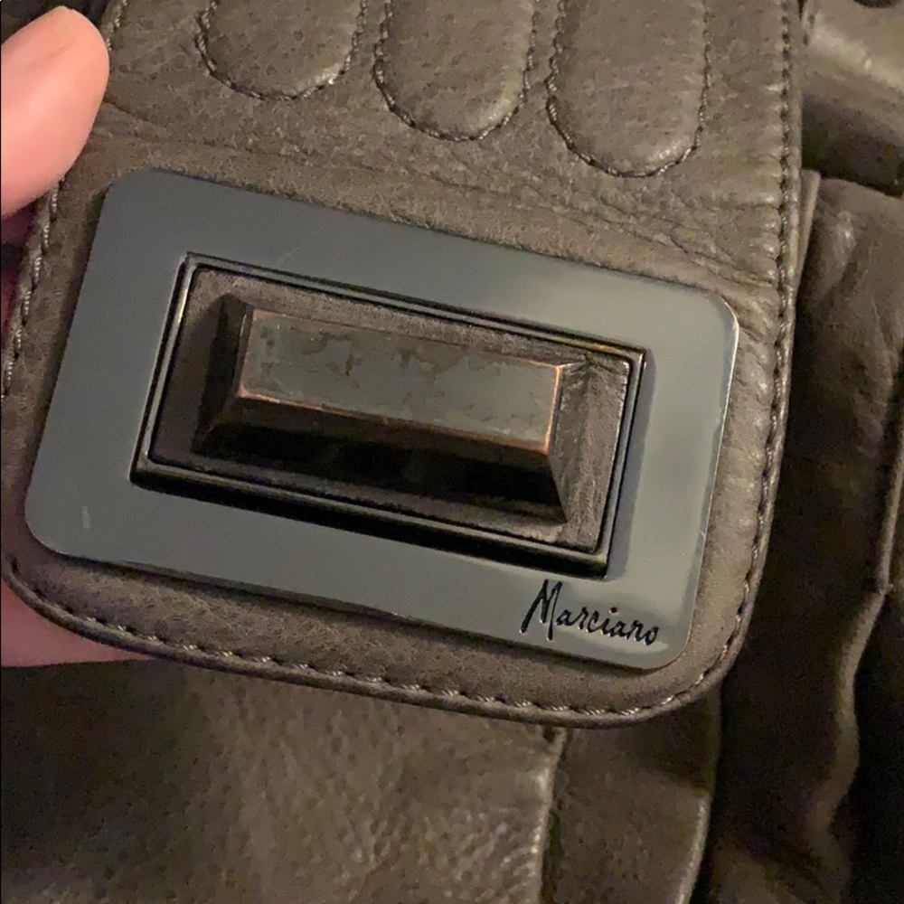 Leather chain detail large purse